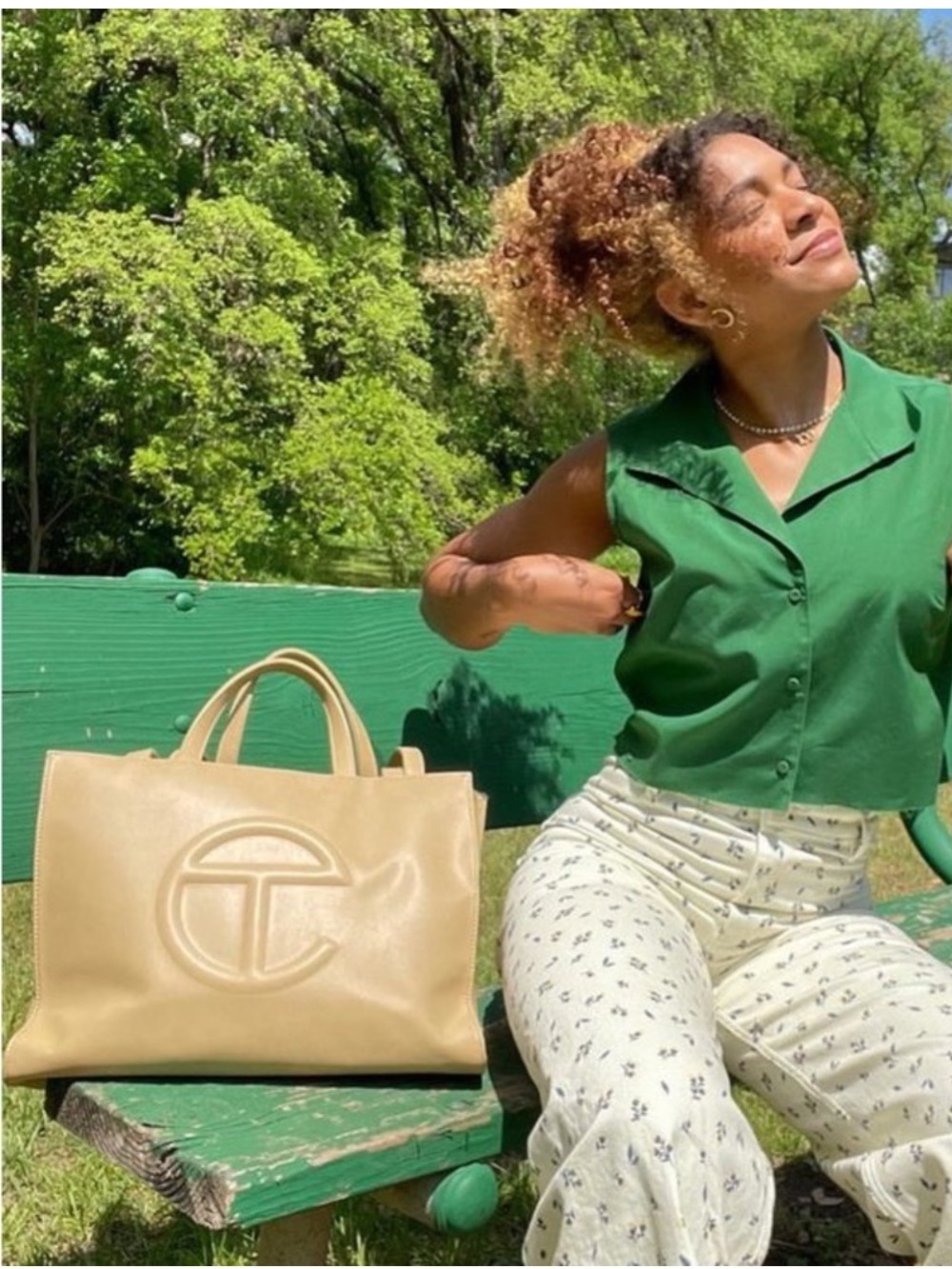 Telfar Medium Shopping Tote Bag Cream NEW - Picture 9 of 9